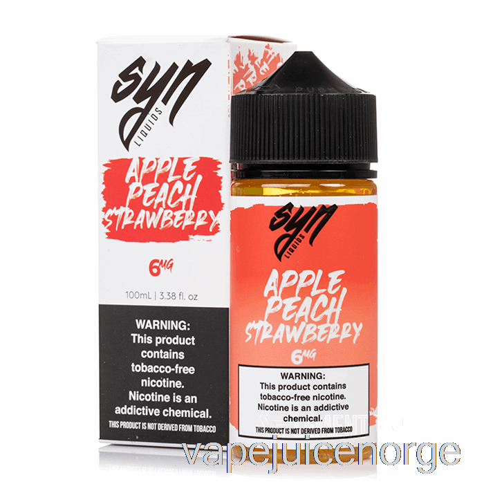 Vape Juice Eple Fersken Jordbær - Syn Væske - 100ml 6mg